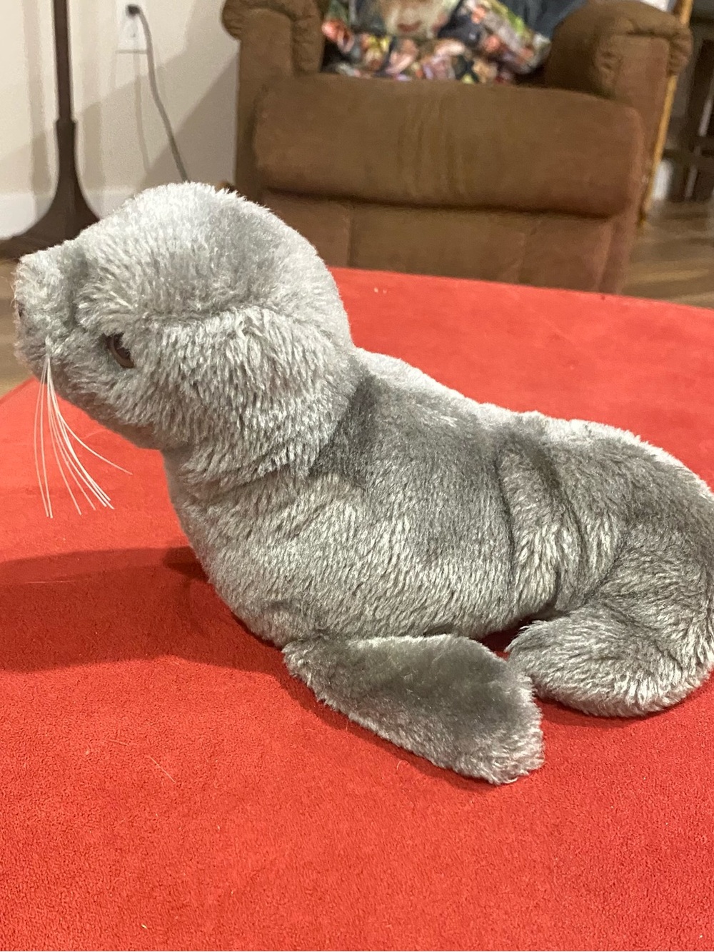 Vintage 1976 DAKIN 9” Gray Arctic Seal Plush Vintage Korea Stuffed Animal Toy